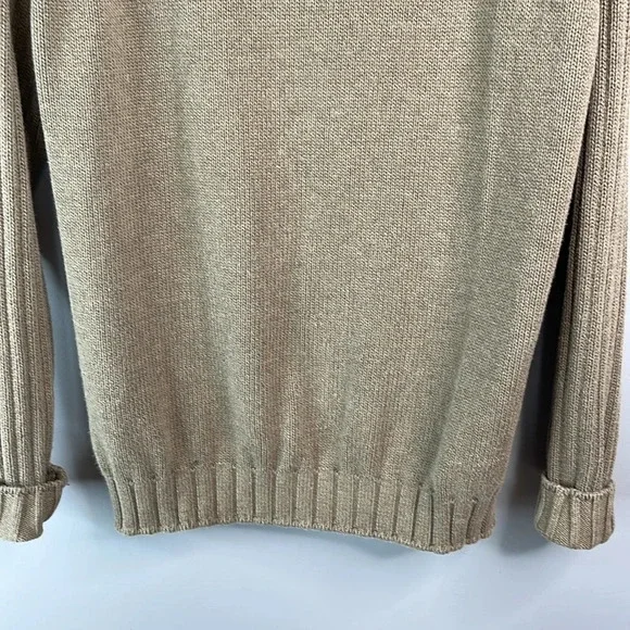 VINTAGE 80s North Forty Four Men’s Taupe Cotton Sweater Rib Sleeves Crewneck M - Picture 5 of 11